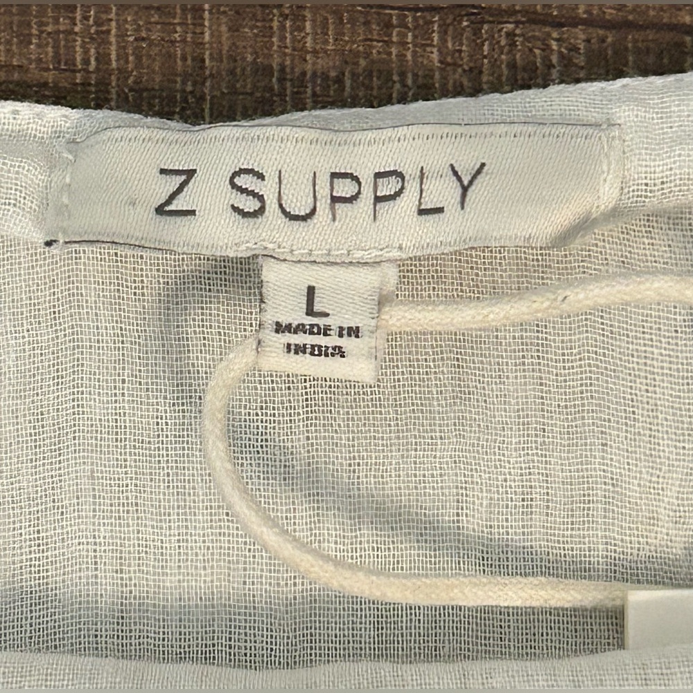 NWT Z Supply Ballast Casita Stripe Tank Sandstone Crop Women's Size Large Cotton - Picture 8 of 12